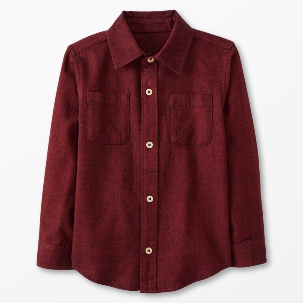 Kids Maroon Button-Up Shirt Kids size 5 (110cm)